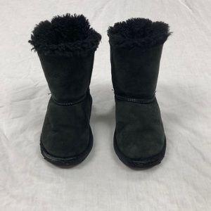UGG Kids Bailey Bow Black Boots (S/N 3280T)/ Size: 10 Toddler